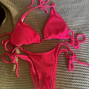 Hot Pink String Bikini